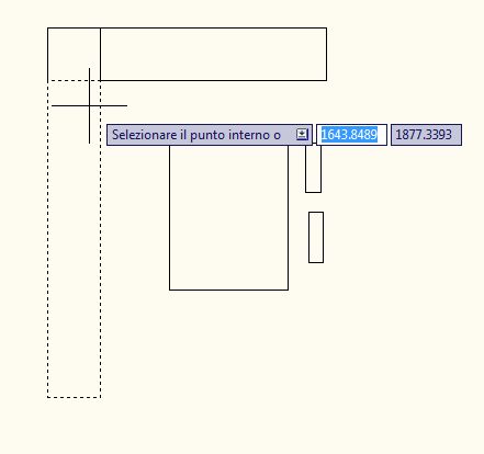AutoCAD tratteggio punto interno