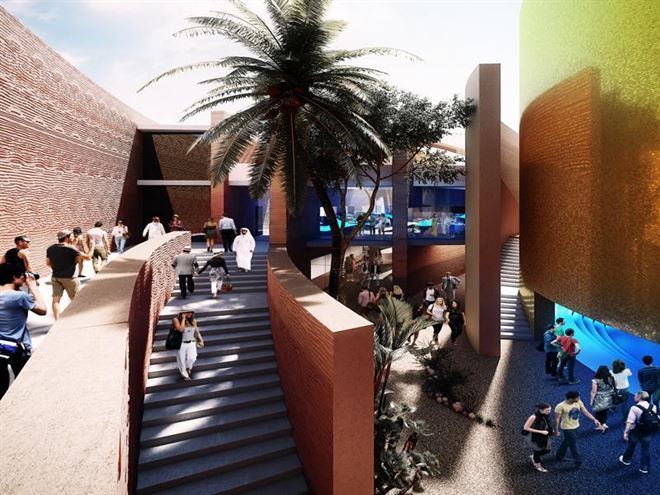 Foster Padiglione Emirati Arabi Expo 2015 render interno