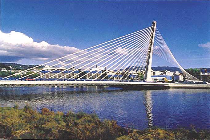 Ponte di Pontevedra sul Lerez in Spagna