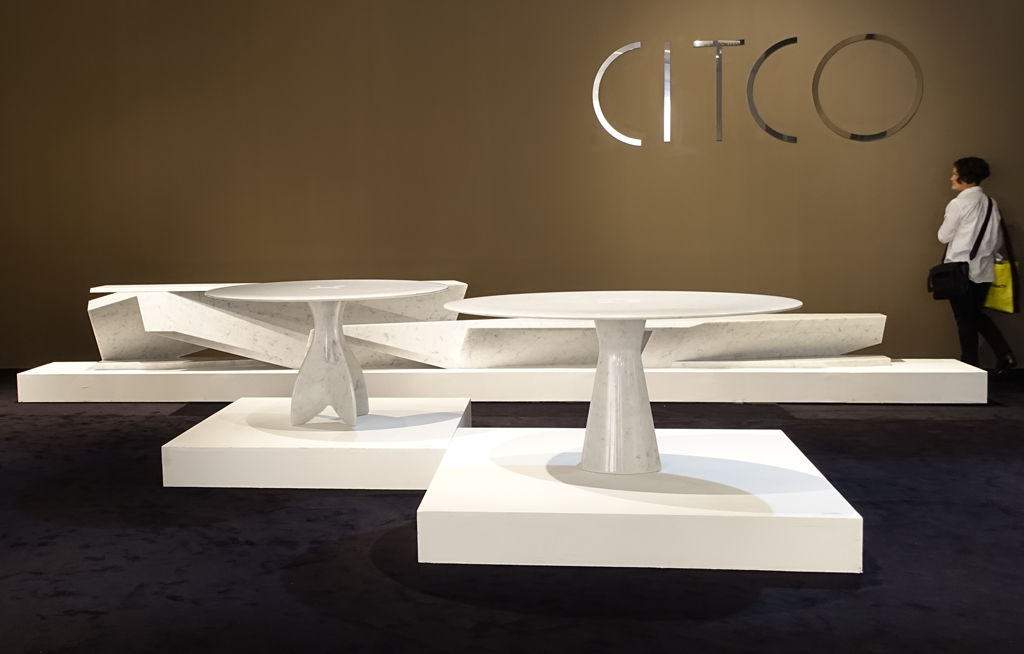 Citco tavoli in marmo bianco