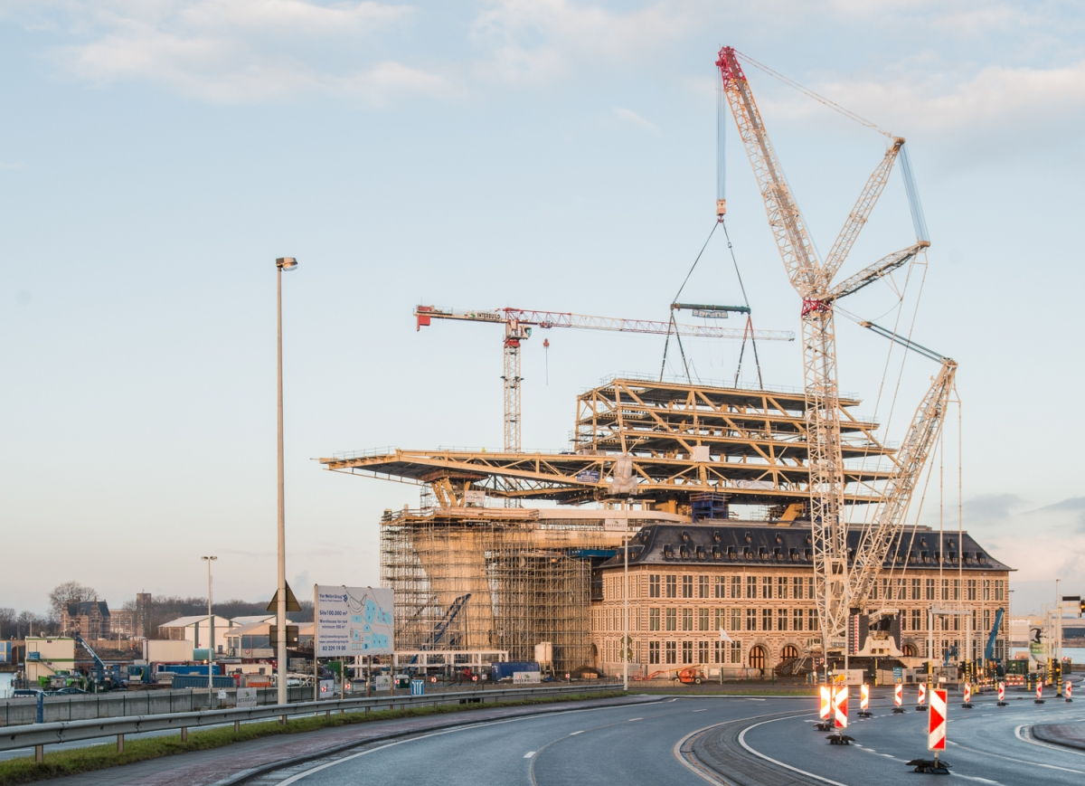 Port House di Anversa Zaha Hadid Architects cantiere