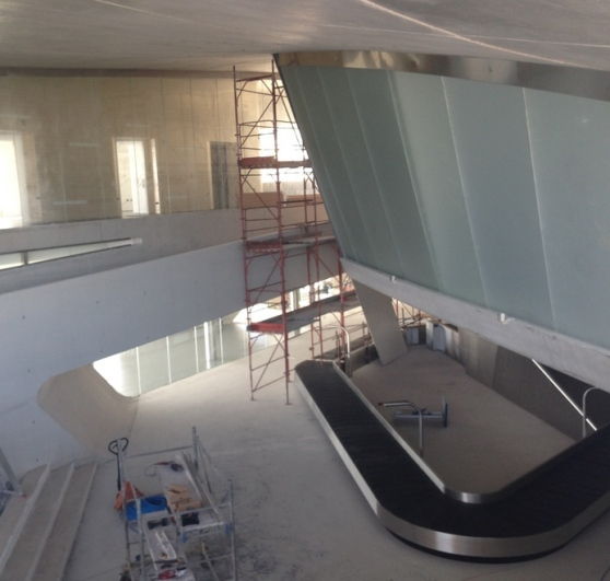 Stazione marittima di Salerno Zaha Hadid Architects cantiere interno