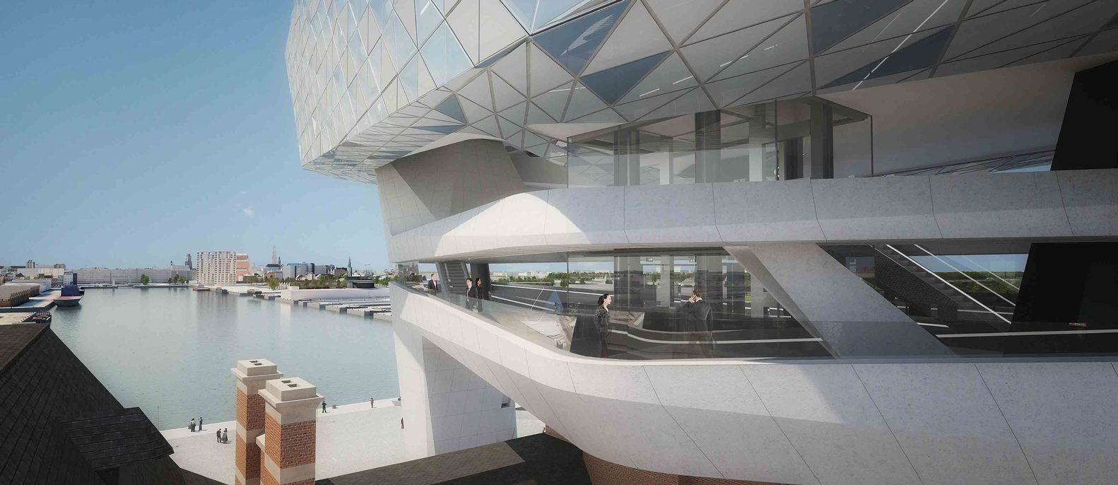 Port House di Anversa Zaha Hadid Architects  particolare