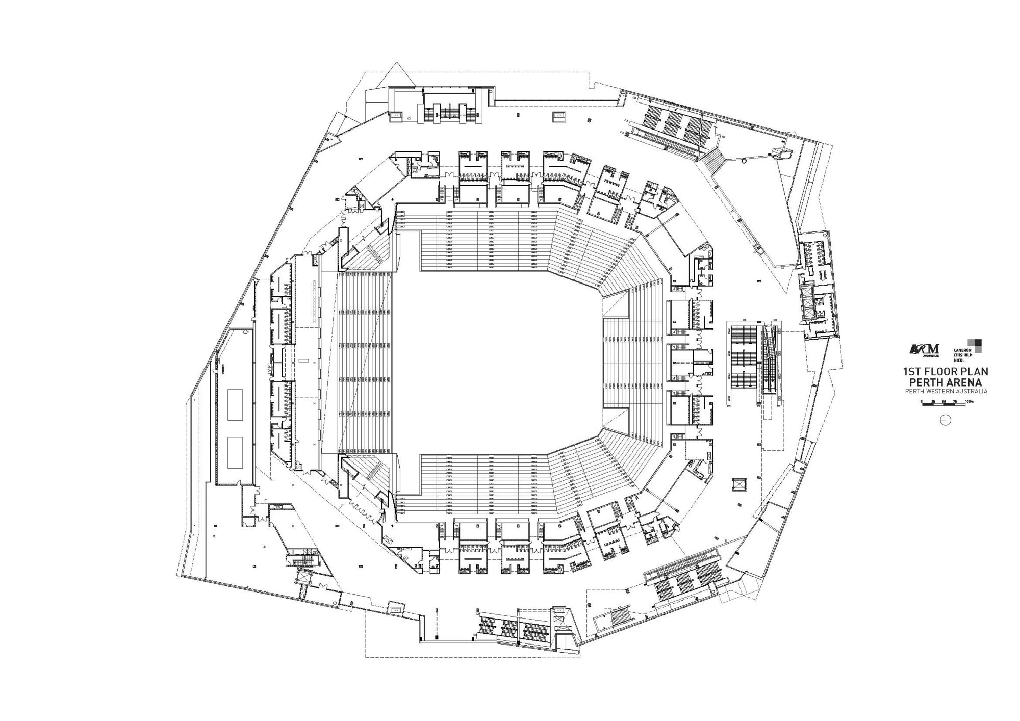Perth Arena planimetria