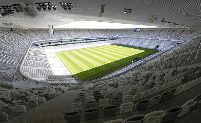  stadio di Bordeaux Herzog & de Meuron vista interna