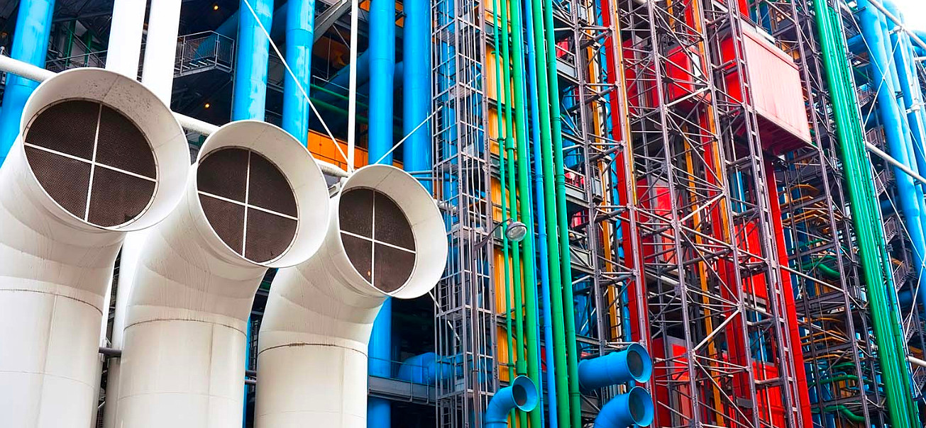 Renzo Piano Centre Pompidou dettagli