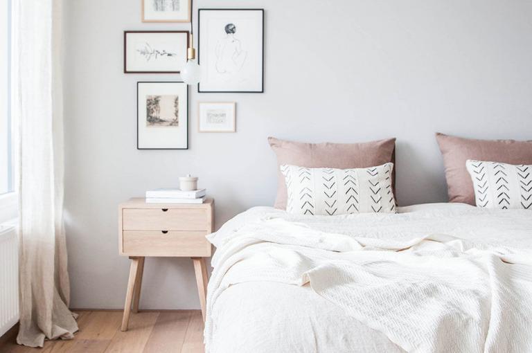 camera da letto scandinava