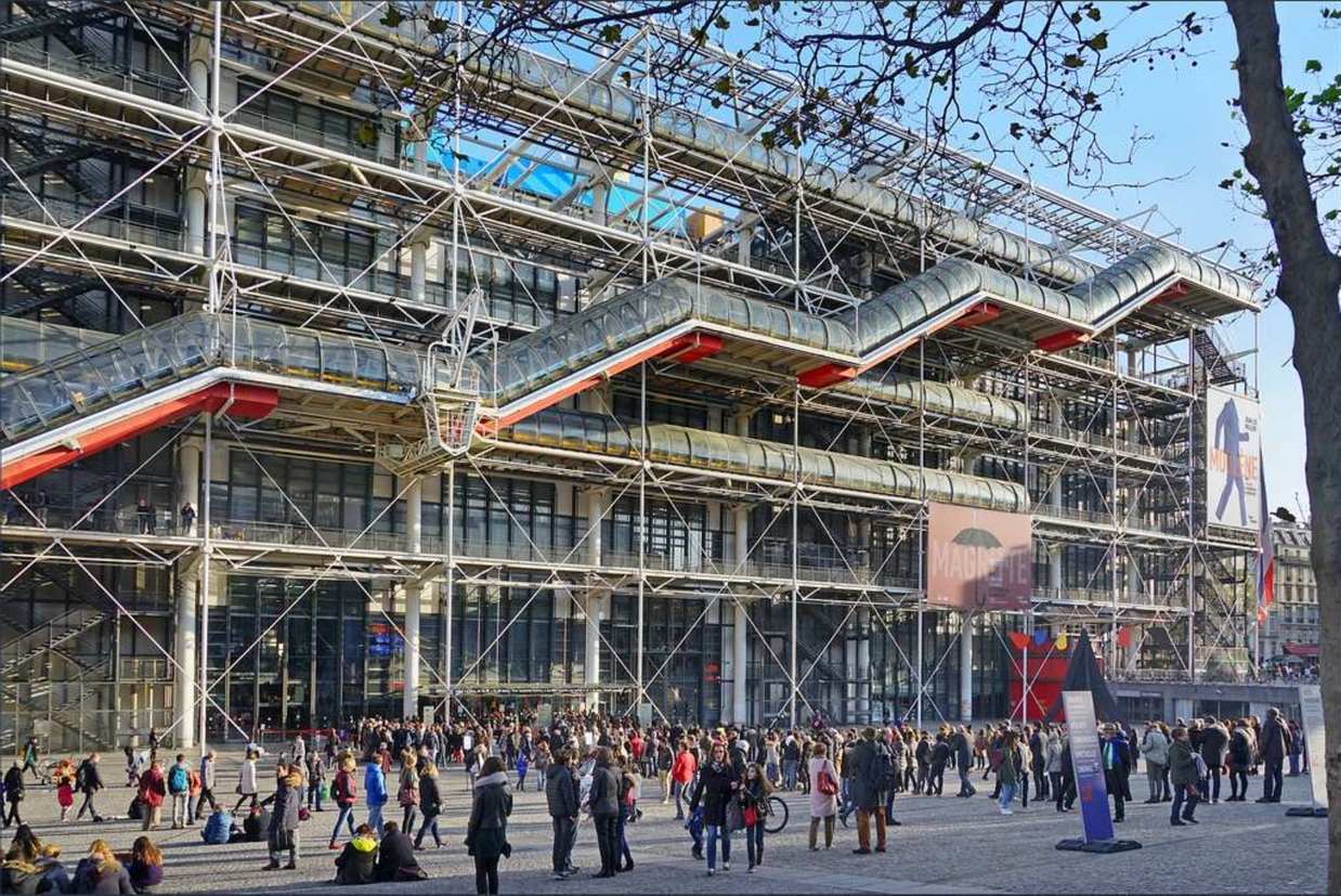 architetti famosi Renzo Piano e Richard Rogers- Centro Pompidou - Parigi