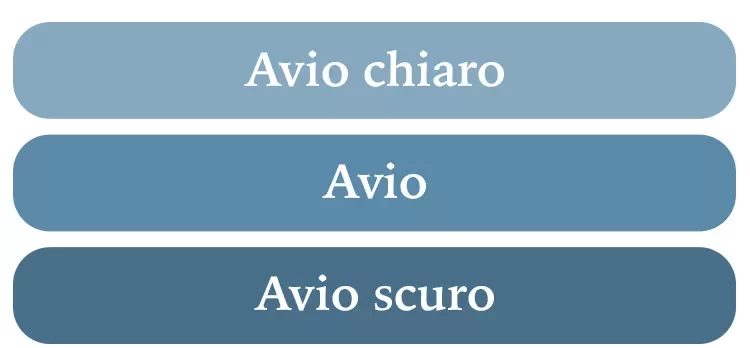 colore avio chiaro e scuro
