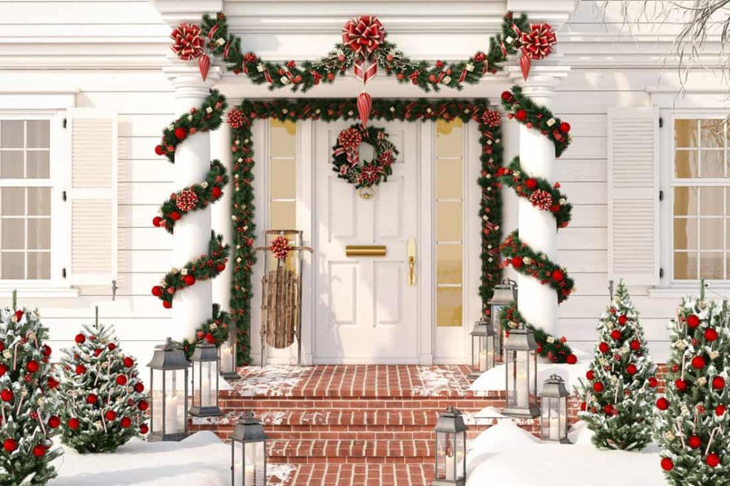decorazioni natale giardino