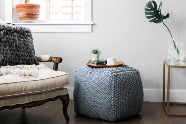 pouf crochet