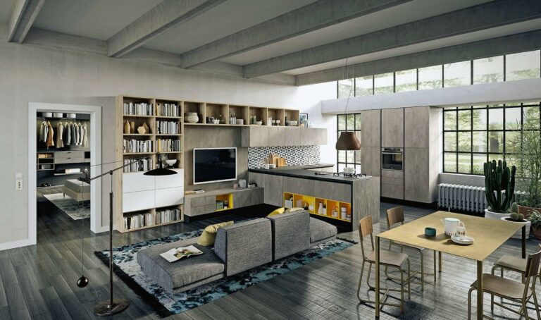 cucina soggiorno open space