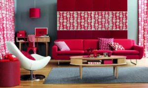soggiorno colore rosso