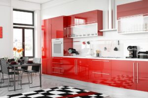 cucina colore rosso