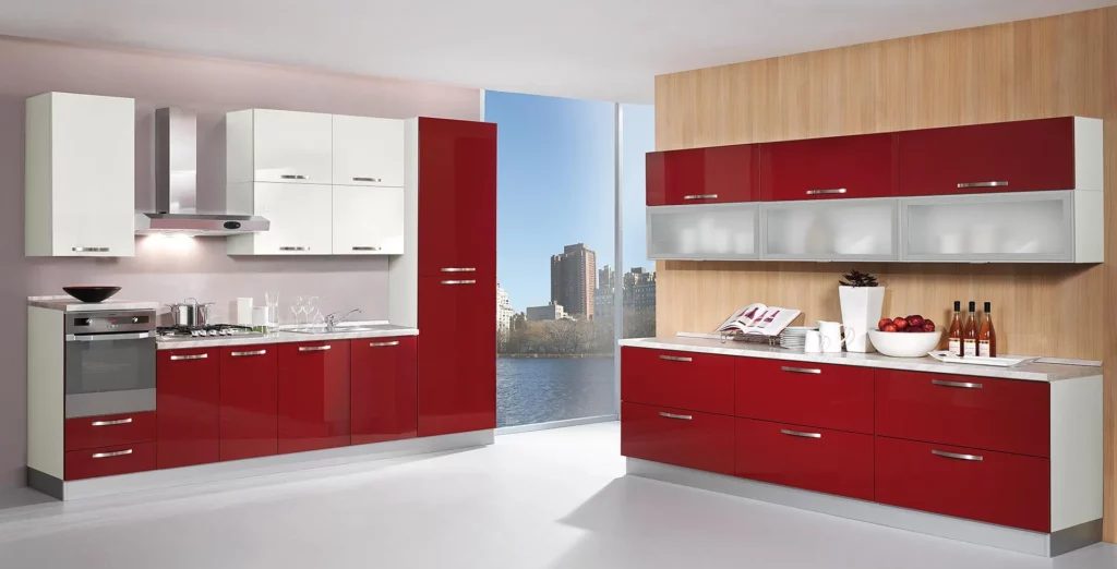 cucina colore rosso