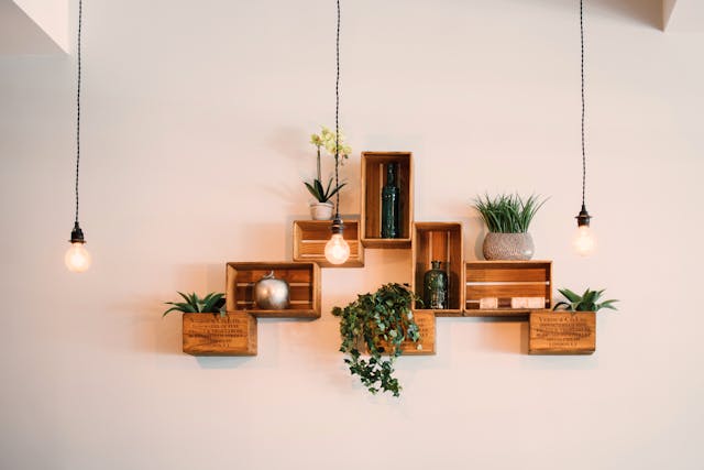 Photo by Lisa Fotios: https://www.pexels.com/photo/crates-mounted-on-wall-1090638/