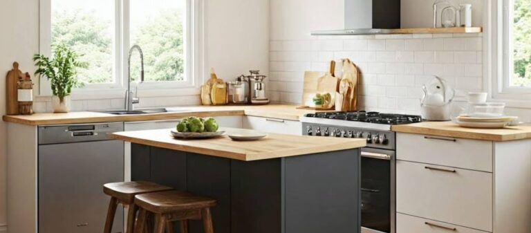 Cucina piccola con isola