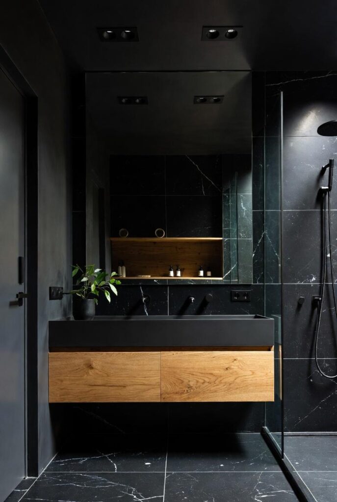 Bagno nero elegante