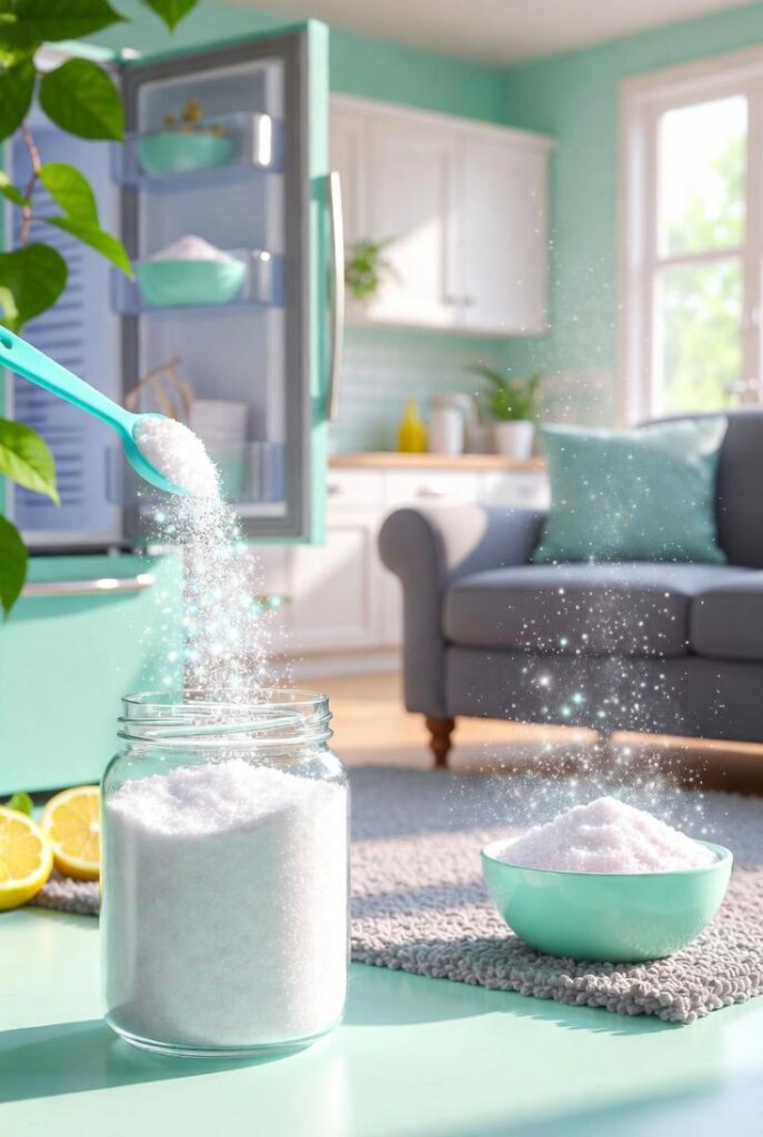 Bicarbonato su tappeti, divani e frigo per pulire: come mantenere una casa pulita naturalmente