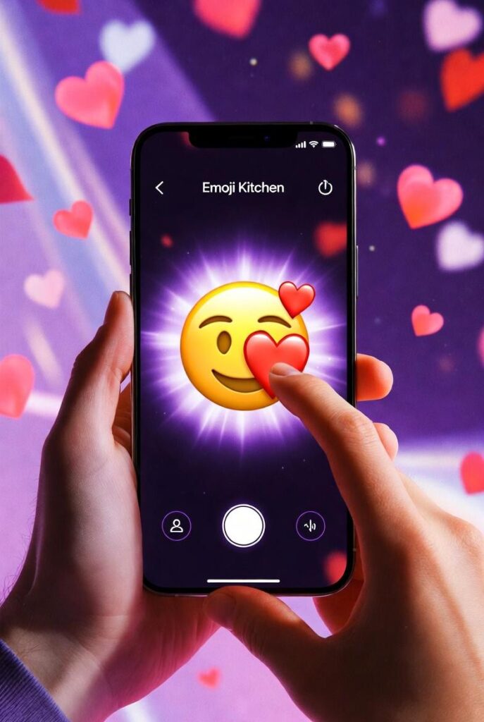 Emoji Kitchen San Valentino: emoji sorridente si fonde con cuore per frasi romantiche per lui