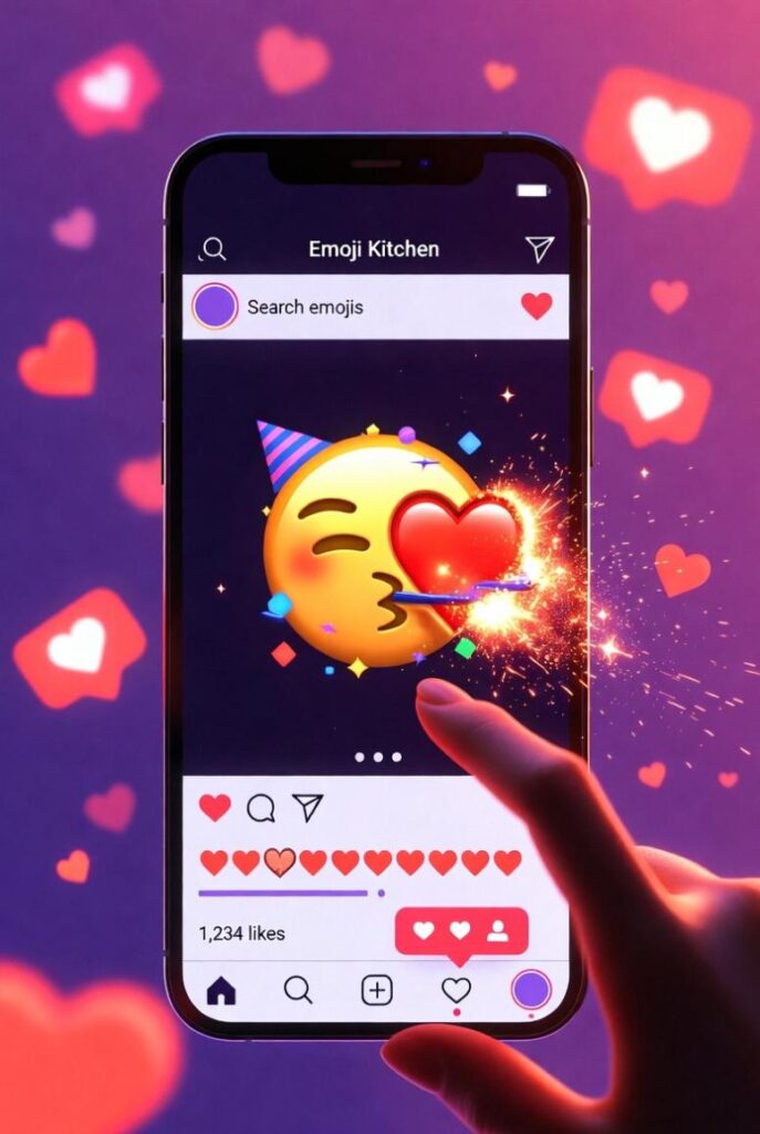Emoji Kitchen San Valentino in Instagram Stories: emoji festa e cuore fusi per post social romantici