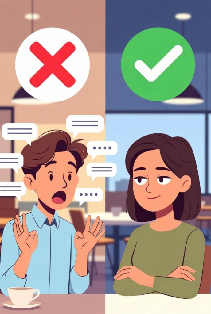 Errore comune in come parlare con persone sconosciute - monopolizzare conversazione