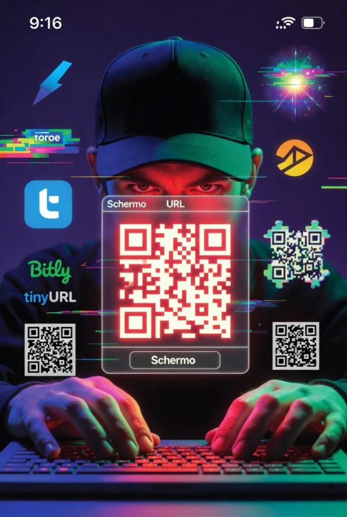 QR phishing Pinterest: hacker manipola codice QR con tool digitali per attacchi phishing personalizzati