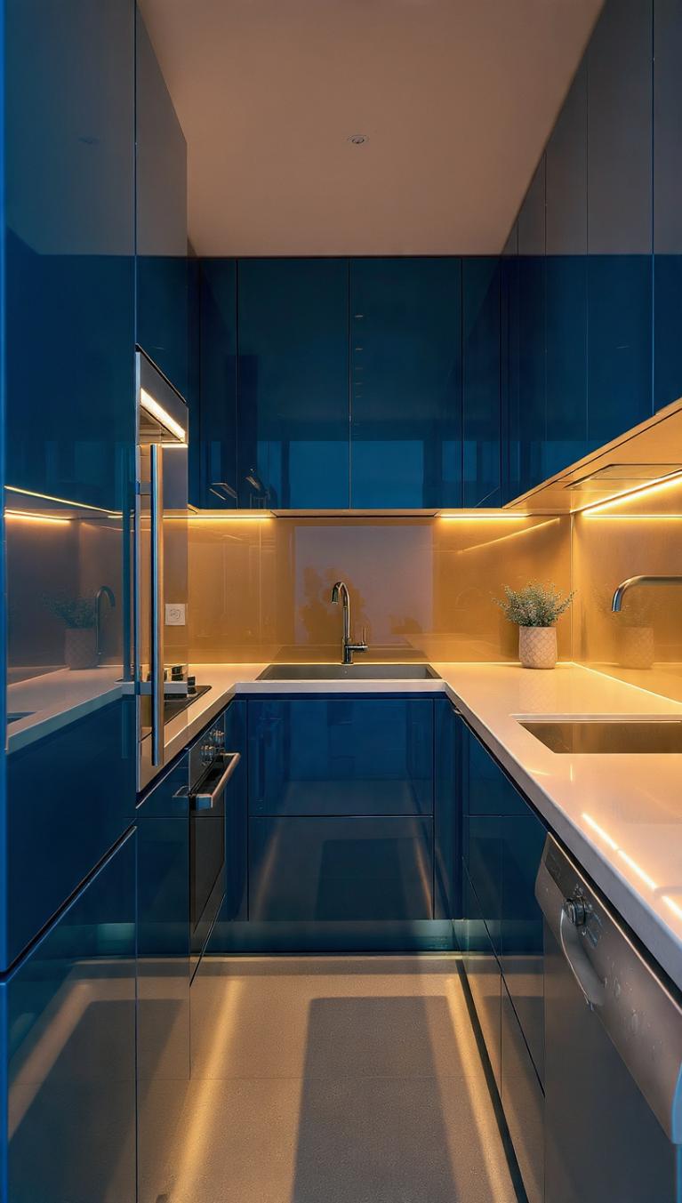 Blu in cucina: idee arredo moderne e abbinamenti
