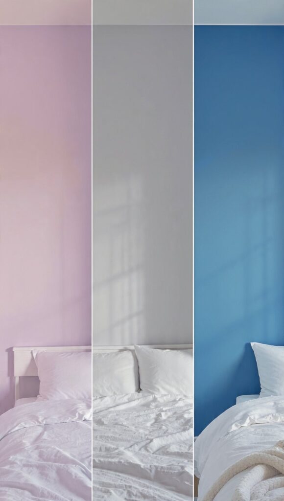 Parete color pervinca camera da letto differenze con lavanda rosa e glicine grigio