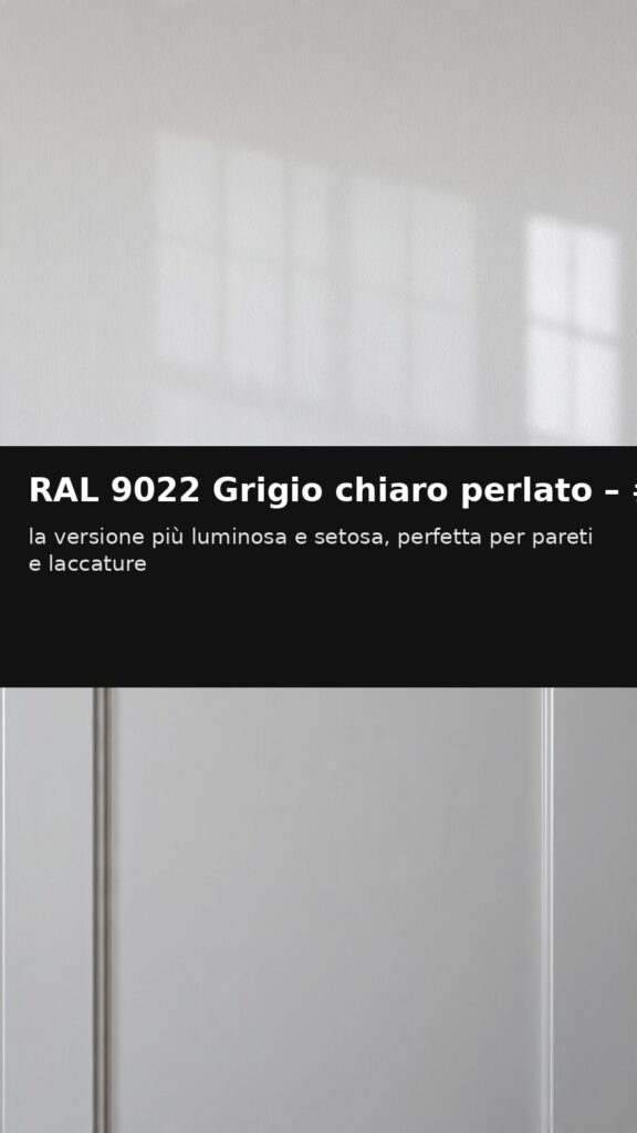 RAL 9022 grigio chiaro perlato #9C9C9C parete laccatura colore luminoso