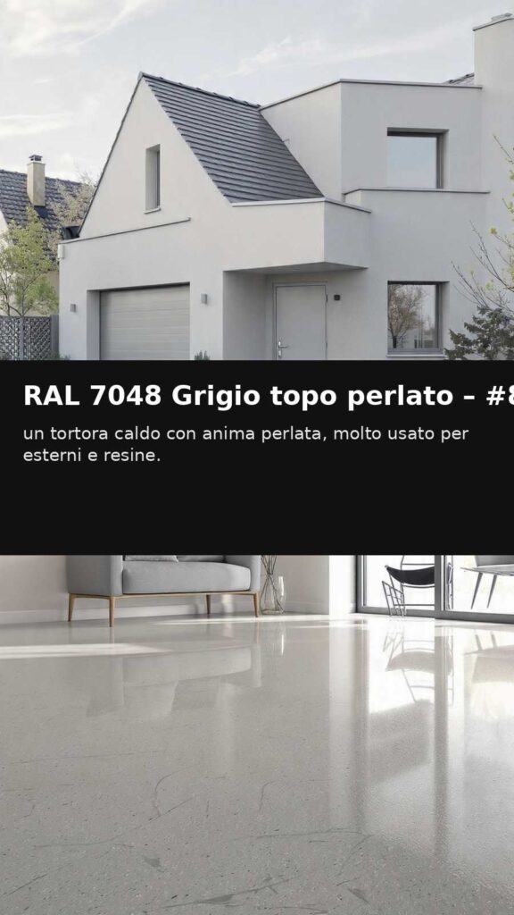 RAL 7048 grigio topo perlato #898176 tortora caldo esterni resina