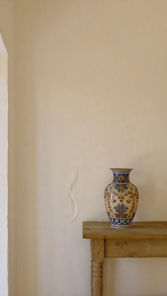 arredare casa stile salentino errore bianco freddo vaso Grottaglie autentico parete calce avorio