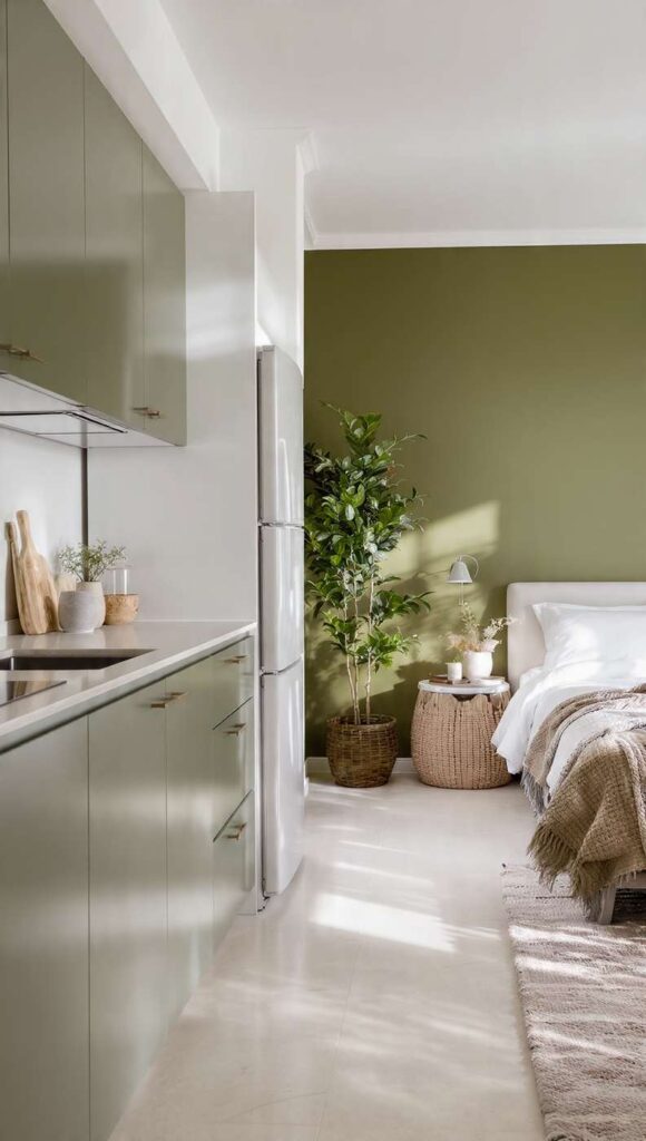 arredamento stile napoletano colori verde salvia verde oliva cucina camera