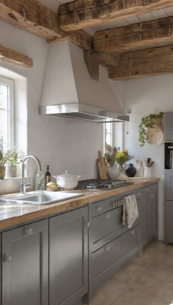cucina provenzale moderno celeste slavato legno decapato pomelli ceramica