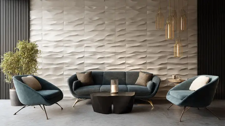 Piastrelle decorative da muro con texture moderne