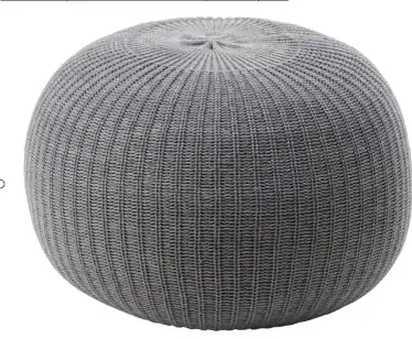 Pouf IKEA Sandared grigio con fodera in maglia morbida