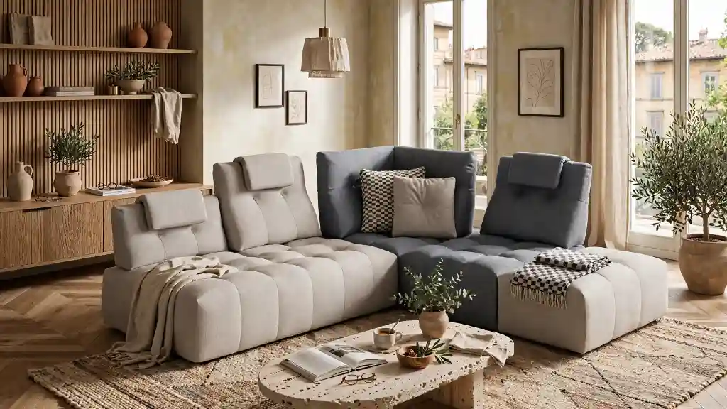 Divano Revigozzo Poltrone e Sofà Divano Revigozzo di PoltroneSofà con schienali a compasso e moduli antiscivolo, esempio per Poltrone e Sofà opinioni qualità.