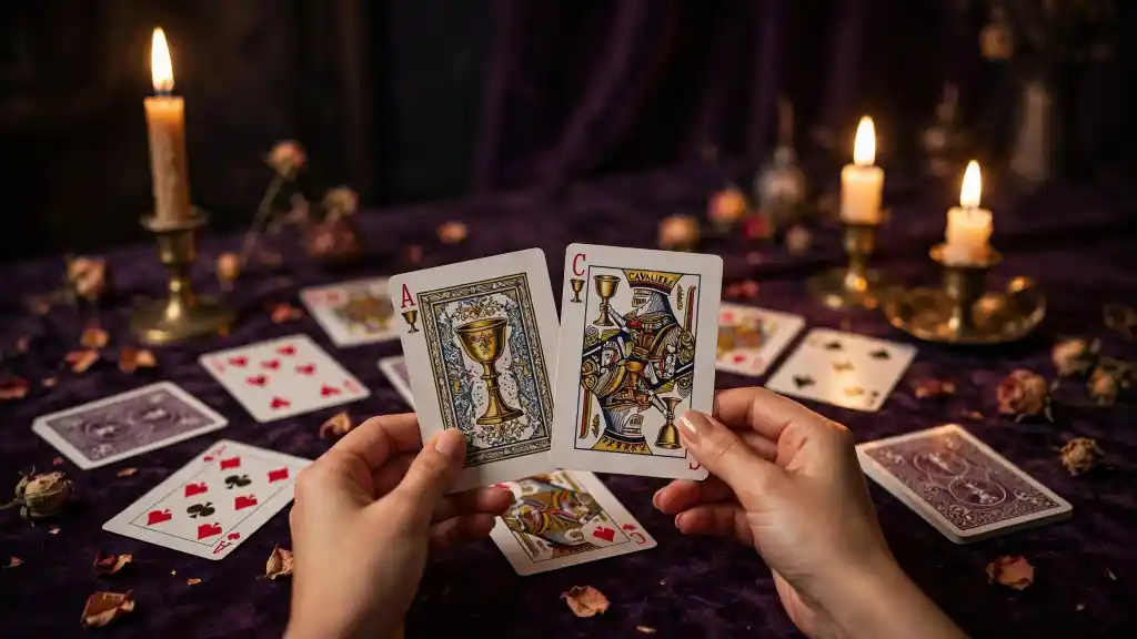 Asso e Cavaliere di Coppe carte napoletane per capire se lui torna