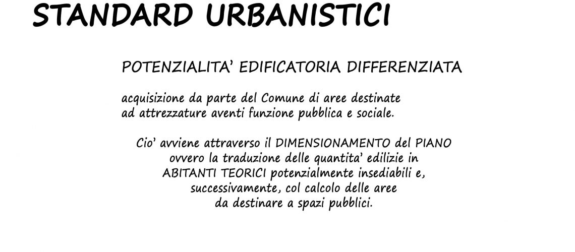 esame di stato architettura standard urbanistici