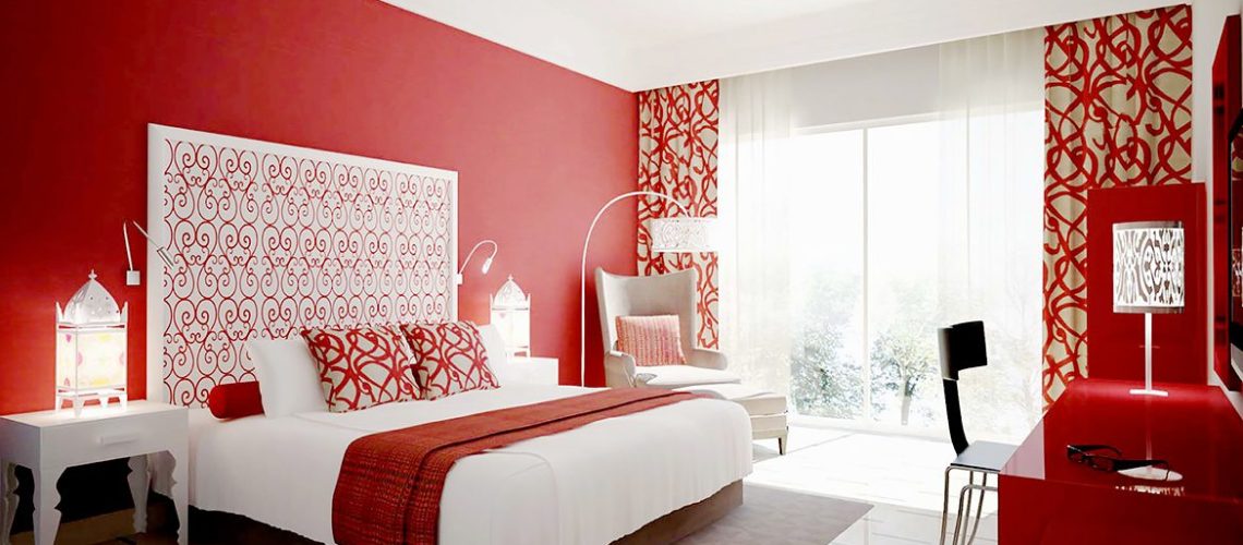 camera da letto rossa