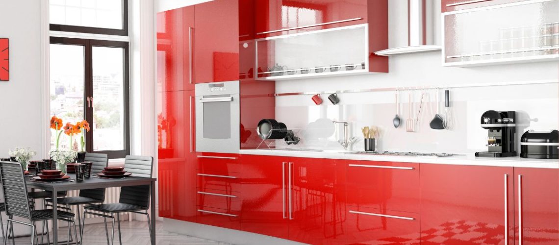 cucina colore rosso