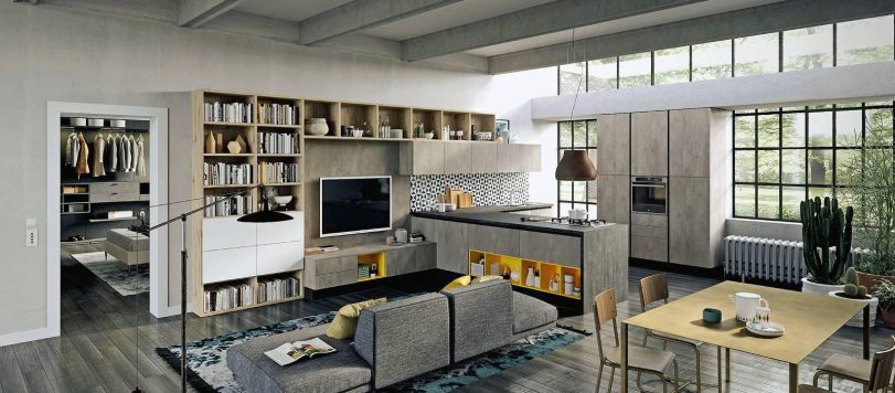 cucina soggiorno open space