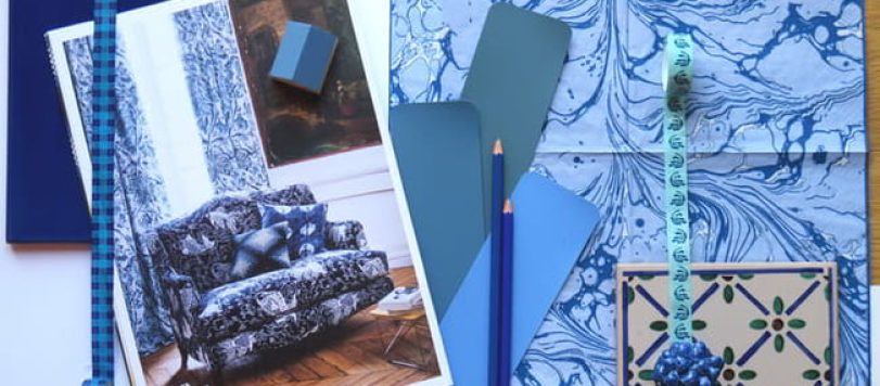 Moodboard Arredare con il Blu